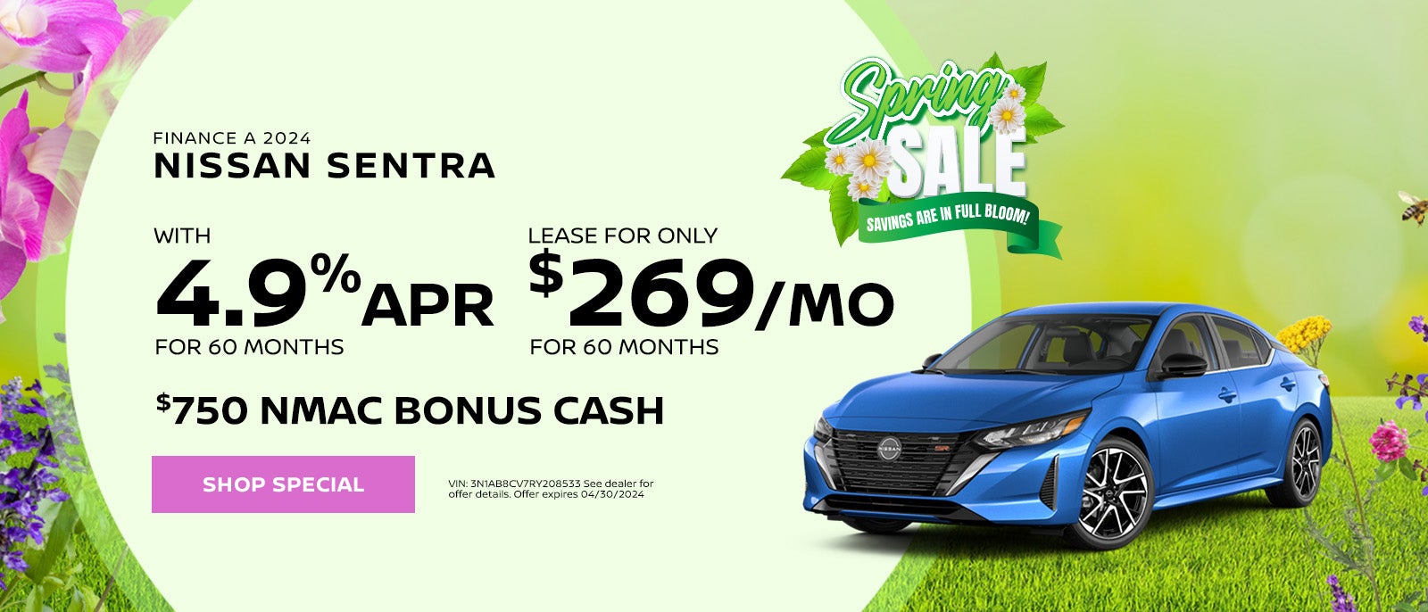 finance a 2024 nissan sentra with 4.9% Apr for 60 months 